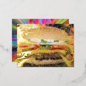 Hamburger Folie Uitnodiging Briefkaart (Voorkant / Achterkant)