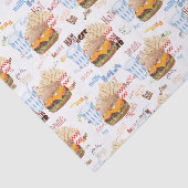 Hamburger Fries Fast Food BBQ Diner Tissuepapier (Detail)