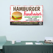 Hamburger Fundraiser Banner met qr-code (Beurs)