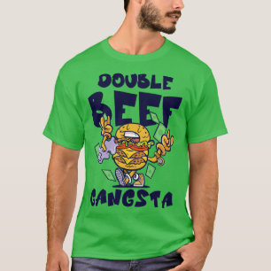 Hamburger Gangsta Fast Food Burger Fan Foodie T-shirt
