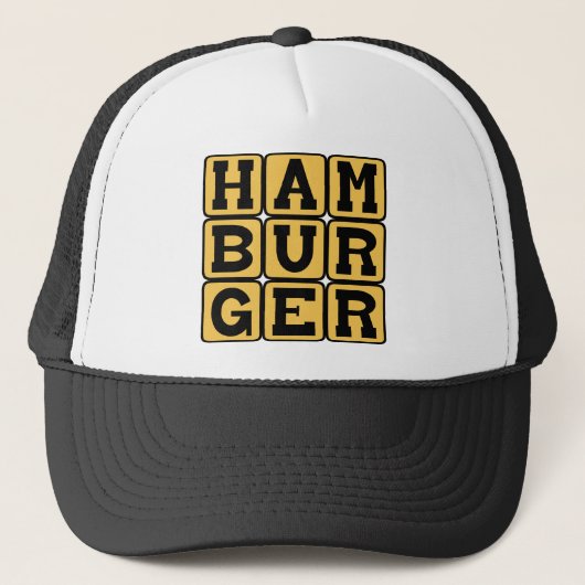 Hamburger, Ground Beef Patty Trucker Pet (Voorkant)