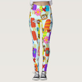 Hamburger Hearts Leggings de crème glacée (Devant)