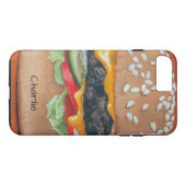 Hamburger Illustratie aangepaste naam telefoonkwes Case-Mate iPhone Case (Achterkant (Horizontaal))
