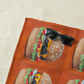 Hamburger Illustration serviette de plage (En situation)