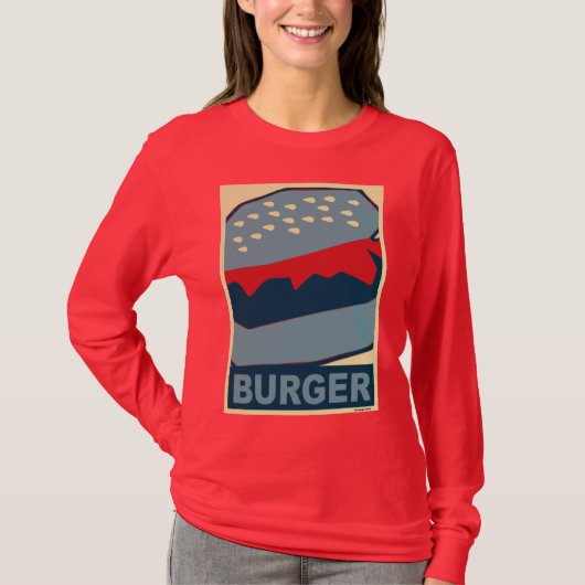 Hamburger in Blue Art T-shirt (Voorkant)