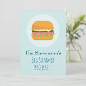 Hamburger - Invitation de la fête du barbecue d'ét (Debout devant)