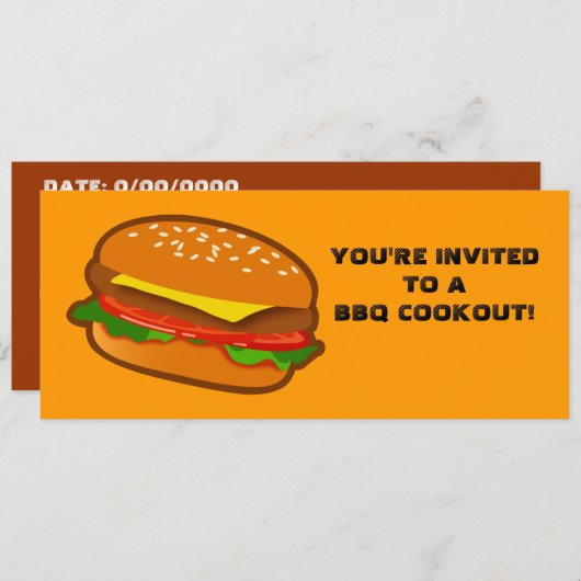 Hamburger Kaart (Voorkant / Achterkant)