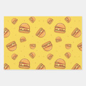 Hamburger Lover Cute Tiled Pattern Inpakpapier Vel (Voorkant 2)