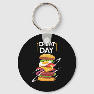 Hamburger Lover Gift Fast Food Gym Workout Cheat D Sleutelhanger