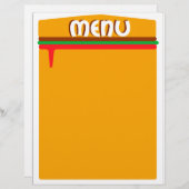 hamburger menupagina (Voorkant / Achterkant)