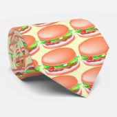 Hamburger met alle fixeermiddelen stropdas (Opgerold)