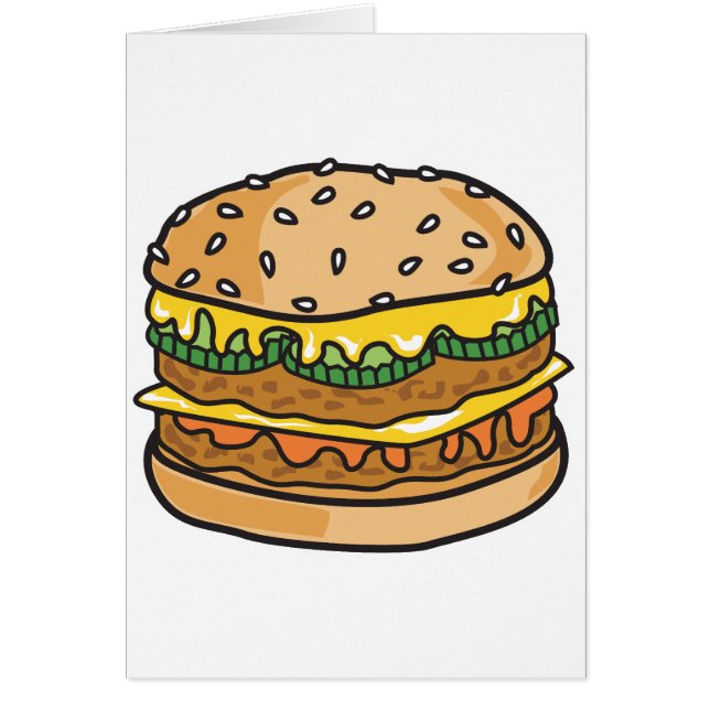 hamburger met retro - kaas (Voorkant)