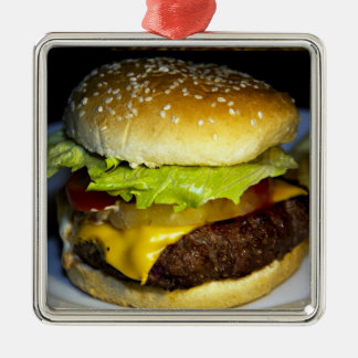 Hamburger Metalen Ornament