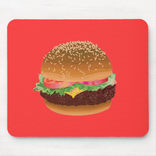 Hamburger mousepad muismat (Voorkant)