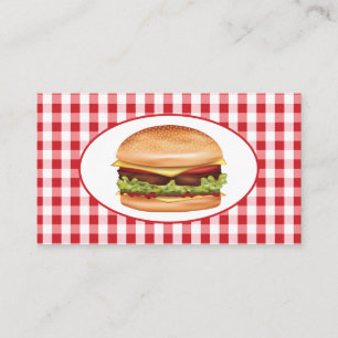 Hamburger Ontwerp Fast Food Restaurant Of Eetcafé Visitekaartje