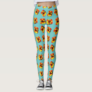 Hamburger Pattern Leggings