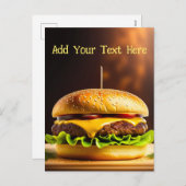 Hamburger personnalisé - Carte postale (Devant / Derrière)