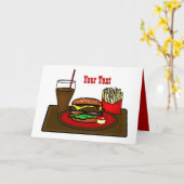 Hamburger Platter Wenskaart Kaart (Gele Bloem)