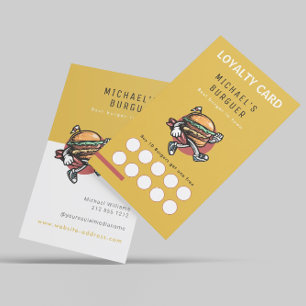 Hamburger restaurant foodtruck Loyalty Mosterd Visitekaartje