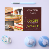 hamburger sandwich private chef catering flyer (Enkel)