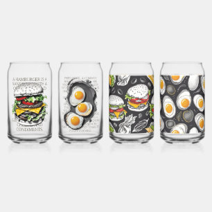 Hamburger  schets van CallisC Arts Blikvorm Glas