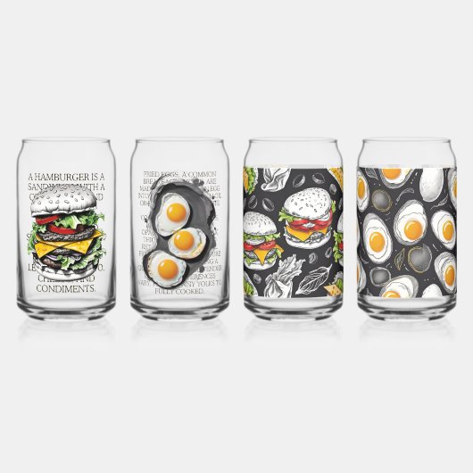 Hamburger  schets van CallisC Arts Blikvorm Glas (Voorkant)