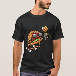 Hamburger spelen Basketbal Fastfood Basketbal T-shirt