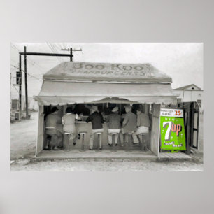 Hamburger Stand Art, tekst toevoegen Poster