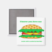 hamburgerliefde magneet (Voorkant / Achterkant)