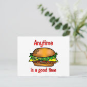 Hamburgers Anytime Briefkaart (Staand voorkant)