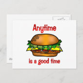 Hamburgers Anytime Briefkaart (Voorkant / Achterkant)