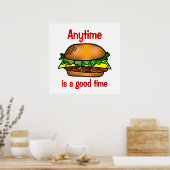 Hamburgers Anytime Poster (Keuken)