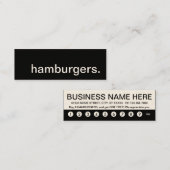 hamburgers. carte punch fidélité (Devant / Derrière)