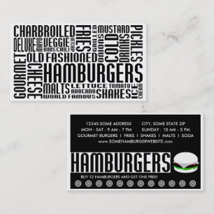 hamburgers ( chit chat ) klantenkaartje