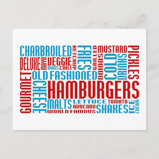 hamburgers chitChat Briefkaart (Voorkant)