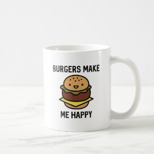 Hamburgers maken me gelukkig koffiemok