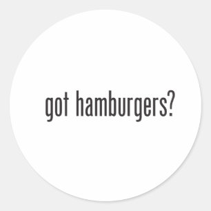 hamburgers ronde sticker