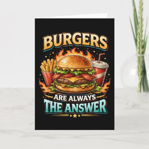 Hamburgers Zijn Altijd Het Antwoord Feestdagen Kaart