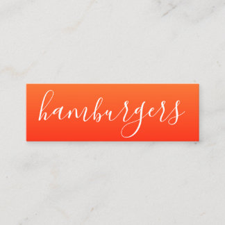 hamburgerscript mini visitekaartje