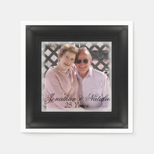 HAMbWG - Black Framed Photo Napkin Servet (Voorkant)