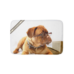 HAMbWG - Bouledogue avec lunettes - Tapis de bain