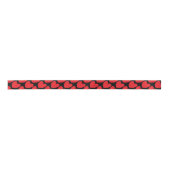 HAMbWG-breedband, 2 Yds - rood hart/zwart Lint (Voorkant)