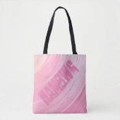 HAMbWG - Canvas tas - Pinky Peach Swirl met HAMbWG (Voorkant)