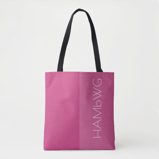 HAMbWG - Canvas tas - Roze/Roze w HAMbWG Logo (Voorkant)