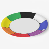 HAMbWG Colour Wheel Design Paper Dinner Bord (Gekanteld)