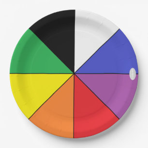 HAMbWG Colour Wheel Design Paper Dinner Bord
