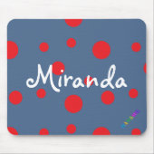 HAMbWG - Computer Mouse - Red Polka Dots Muismat (Voorkant)