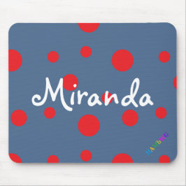 HAMbWG - Computer Mouse - Red Polka Dots Muismat