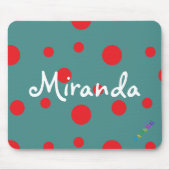 HAMbWG - Computer Mouse - Red Polka Dots Muismat (Voorkant)