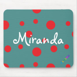 HAMbWG - Computer Mouse - Red Polka Dots Muismat